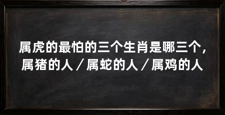 属虎的最怕的三个生肖是哪三个,属猪的人/属蛇的人/属鸡的人