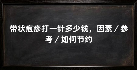 带状疱疹打一针多少钱，因素／参考／如何节约