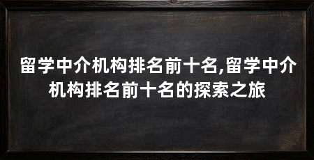 留学中介机构排名前十名,留学中介机构排名前十名的探索之旅
