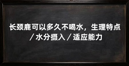 长颈鹿可以多久不喝水，生理特点／水分摄入／适应能力
