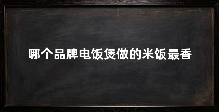 哪个品牌电饭煲做的米饭最香