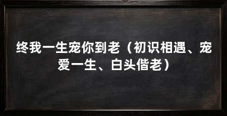 终我一生宠你到老（初识相遇、宠爱一生、白头偕老）