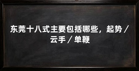 东莞十八式主要包括哪些，起势／云手／单鞭