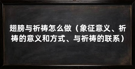 翅膀与祈祷怎么做(象征意义、祈祷的意义和方式、与祈祷的联系)