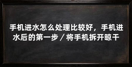 手机进水怎么处理比较好,手机进水后的第一步/将手机拆开晾干