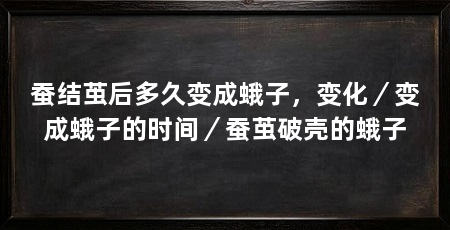 蚕结茧后多久变成蛾子，变化／变成蛾子的时间／蚕茧破壳的蛾子