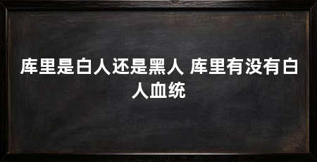 库里是白人还是黑人 库里有没有白人血统