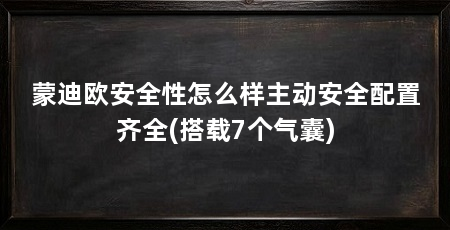 蒙迪欧安全性怎么样主动安全配置齐全(搭载7个气囊)