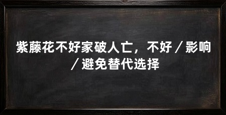紫藤花不好家破人亡,不好/影响/避免替代选择