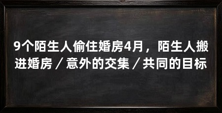 9个陌生人偷住婚房4月,陌生人搬进婚房/意外的交集/共同的目标