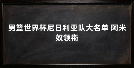 男篮世界杯尼日利亚队大名单 阿米奴领衔