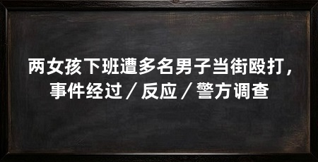 两女孩下班遭多名男子当街殴打，事件经过／反应／警方调查