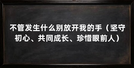 不管发生什么别放开我的手（坚守初心、共同成长、珍惜眼前人）