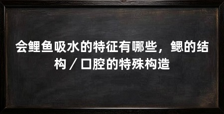会鲤鱼吸水的特征有哪些，鳃的结构／口腔的特殊构造