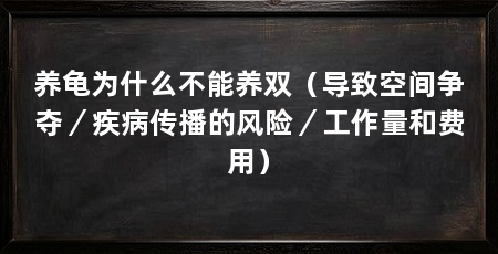 养龟为什么不能养双(导致空间争夺/疾病传播的风险/工作量和费用)