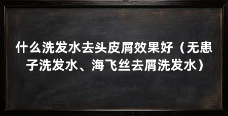 什么洗发水去头皮屑效果好（无患子洗发水、海飞丝去屑洗发水）