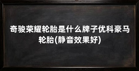 奇骏荣耀轮胎是什么牌子优科豪马轮胎(静音效果好)