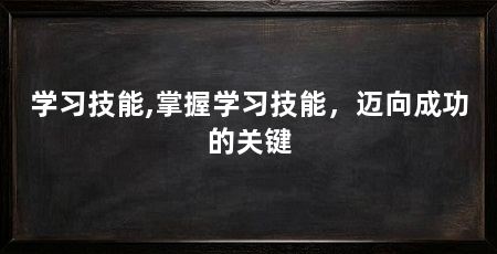 学习技能,掌握学习技能，迈向成功的关键