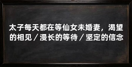 太子每天都在等仙女未婚妻,渴望的相见/漫长的等待/坚定的信念