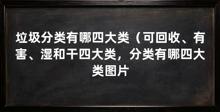 垃圾分类有哪四大类（可回收、有害、湿和干四大类，分类有哪四大类图片