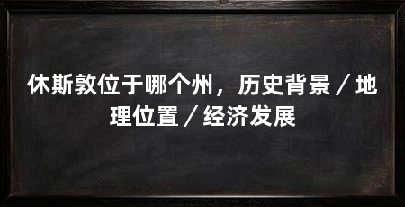 休斯敦位于哪个州,历史背景/地理位置/经济发展