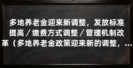 多地养老金迎来新调整,发放标准提高/缴费方式调整/管理机制改革(多地养老金政策迎来新的调整,这些调整旨在提高养老金发放标准
