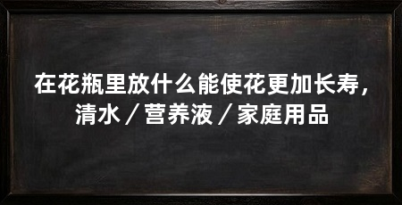在花瓶里放什么能使花更加长寿,清水/营养液/家庭用品