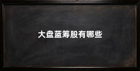 大盘蓝筹股有哪些