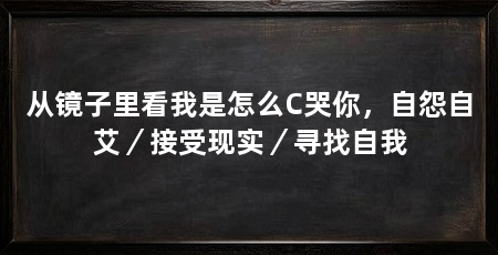 从镜子里看我是怎么C哭你，自怨自艾／接受现实／寻找自我