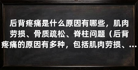 后背疼痛是什么原因有哪些，肌肉劳损、骨质疏松、脊柱问题（后背疼痛的原因有多种，包括肌肉劳损、骨质疏松和脊柱问题等