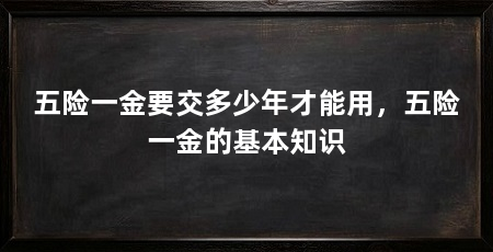 五险一金要交多少年才能用，五险一金的基本知识