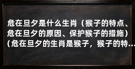 危在旦夕是什么生肖(猴子的特点、危在旦夕的原因、保护猴子的措施)(危在旦夕的生肖是猴子,猴子的特点包括聪明灵活、机智善变和好奇心强