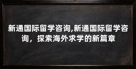 新通国际留学咨询,新通国际留学咨询,探索海外求学的新篇章