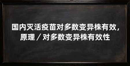 国内灭活疫苗对多数变异株有效，原理／对多数变异株有效性