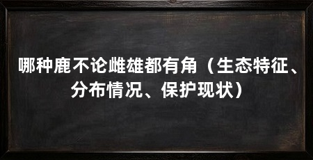 哪种鹿不论雌雄都有角(生态特征、分布情况、保护现状)