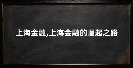 上海金融,上海金融的崛起之路