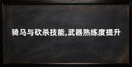 骑马与砍杀技能,武器熟练度提升