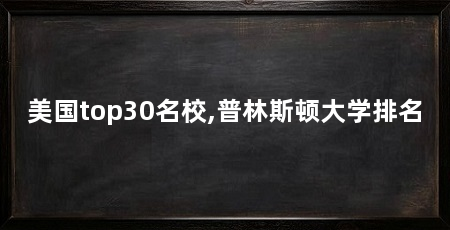 美国top30名校,普林斯顿大学排名
