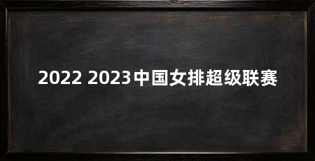 2022 2023中国女排超级联赛