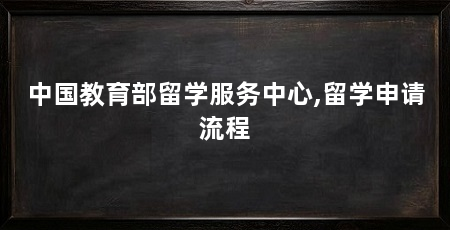 中国教育部留学服务中心,留学申请流程