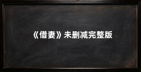 《借妻》未删减完整版