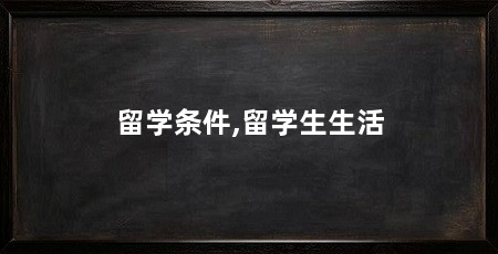 留学条件,留学生生活