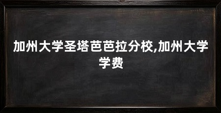 加州大学圣塔芭芭拉分校,加州大学学费