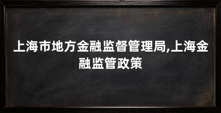 上海市地方金融监督管理局,上海金融监管政策