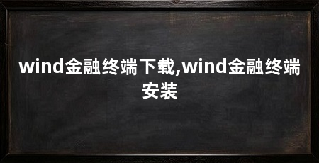 wind金融终端下载,wind金融终端安装