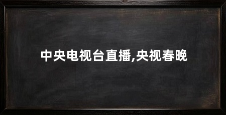 中央电视台直播,央视春晚