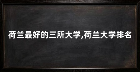 荷兰最好的三所大学,荷兰大学排名