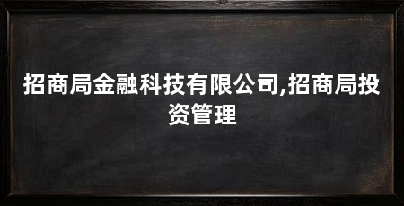 招商局金融科技有限公司,招商局投资管理