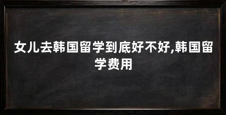 女儿去韩国留学到底好不好,韩国留学费用