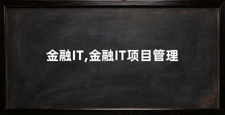 金融IT,金融IT项目管理